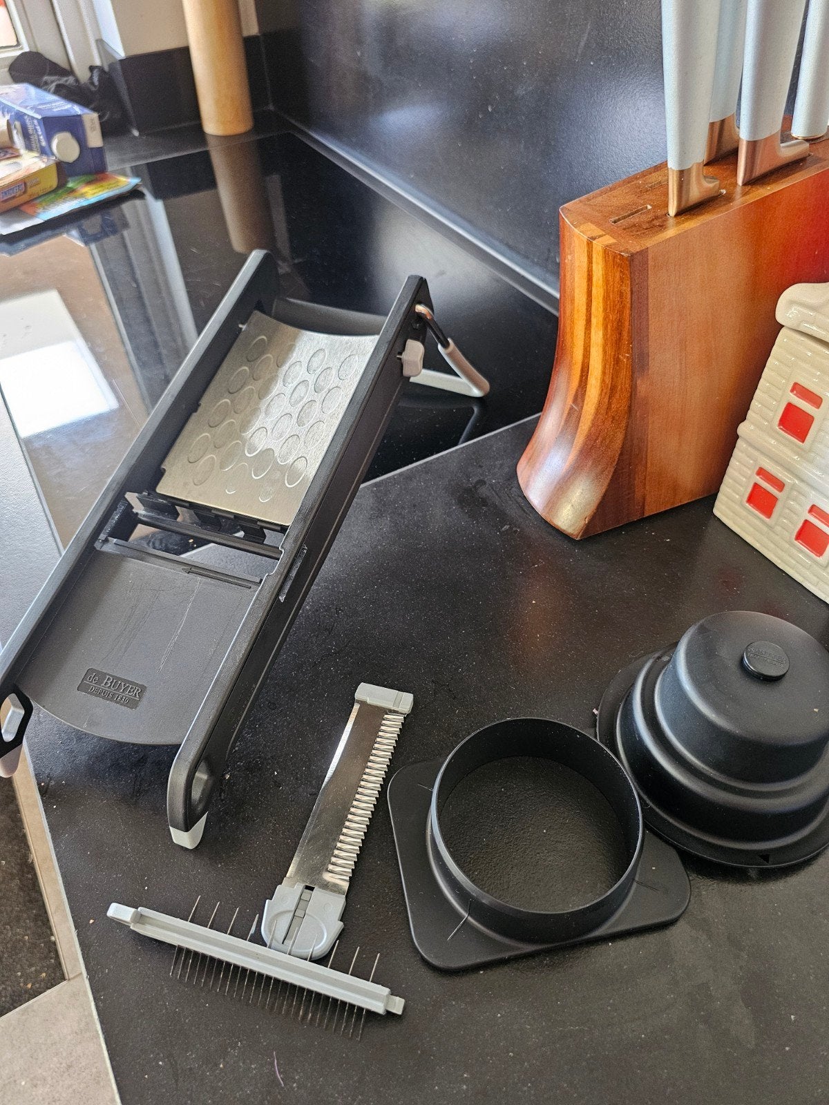 De Buyer Mandoline Swing amper gebruikt, Ophalen, Zo goed als nieuw