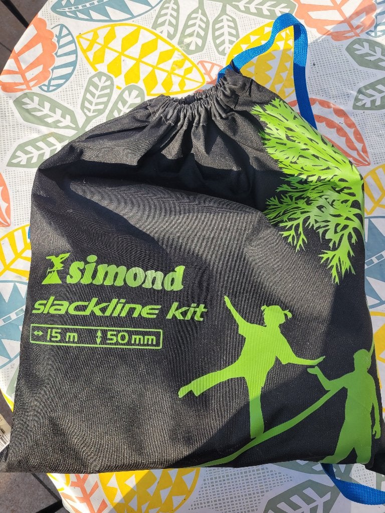 Slackline - 15 m, Sport en Fitness, Ophalen, Zo goed als nieuw, Klimsport-accessoire