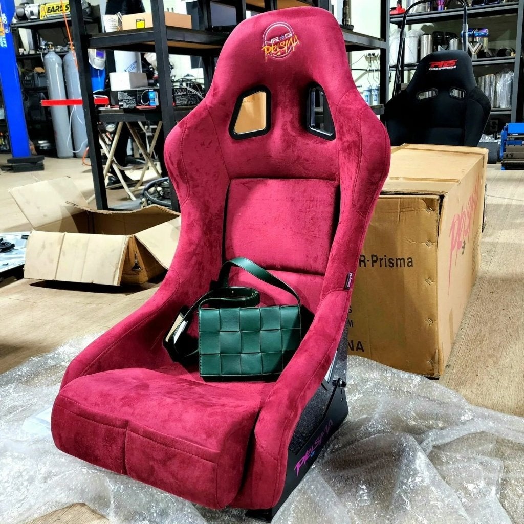 NRG Prisma Ultra Alcantara Maroon Rood Kuipstoel Sportstoel