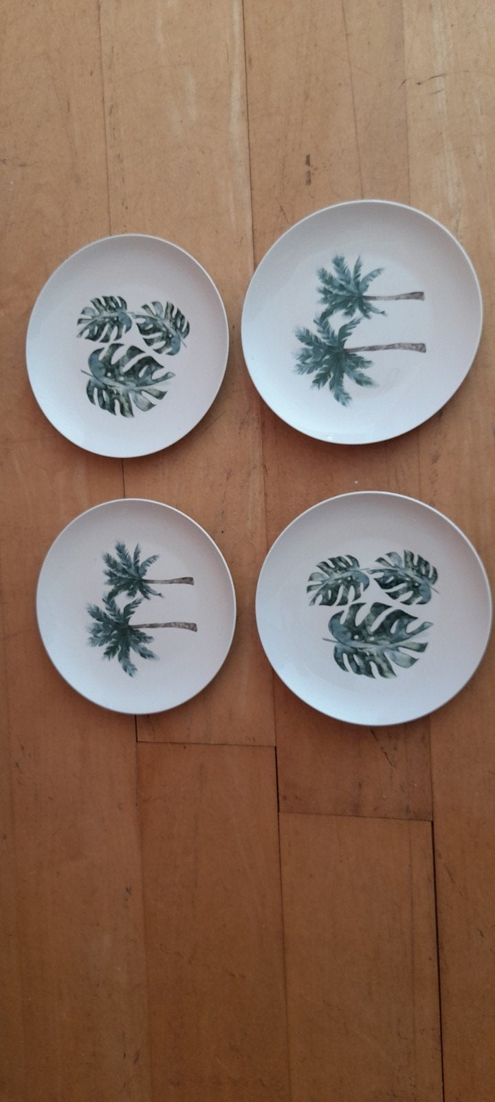 wandbordjes palm en blad, Ophalen, Zo goed als nieuw