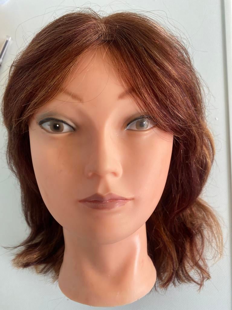 Oefenhoofd Jennifer., Ophalen of Verzenden, Gebruikt, Pruik of Haarverlenging