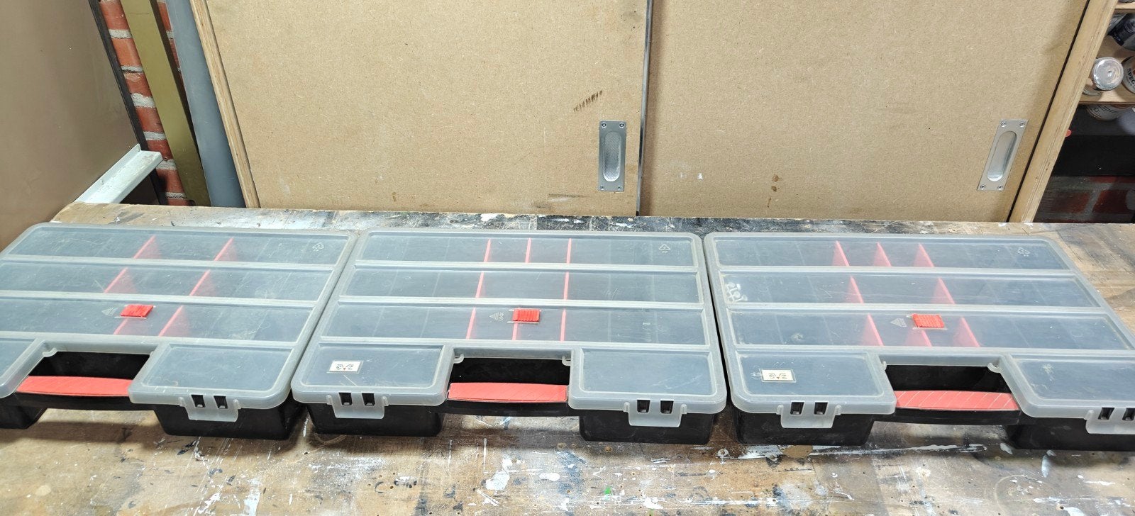 Diverse schroeven en spijkers in handige sorteerdozen, Ophalen, Gebruikt, Minder dan 50 mm, Schroeven