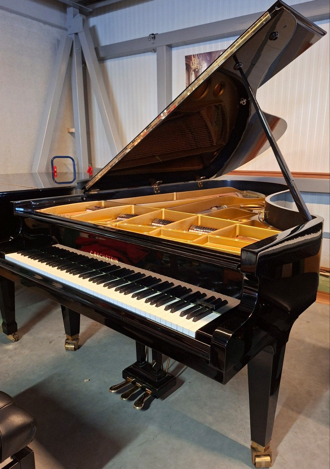 C. Bechstein C-220 vleugel in zeer goede staat, Muziek en Instrumenten, Piano's, Zwart, Ophalen of Verzenden, Zo goed als nieuw