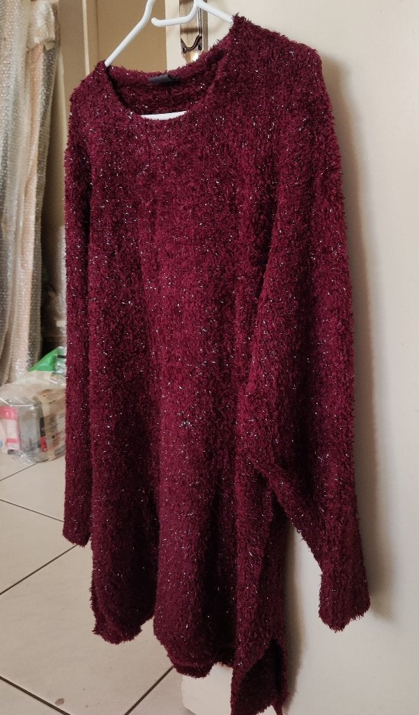 zachte acrylic chenille trui met glinster- nw size L, NEW [VIEW], Maat 42/44 (L), Nieuw, Ophalen of Verzenden
