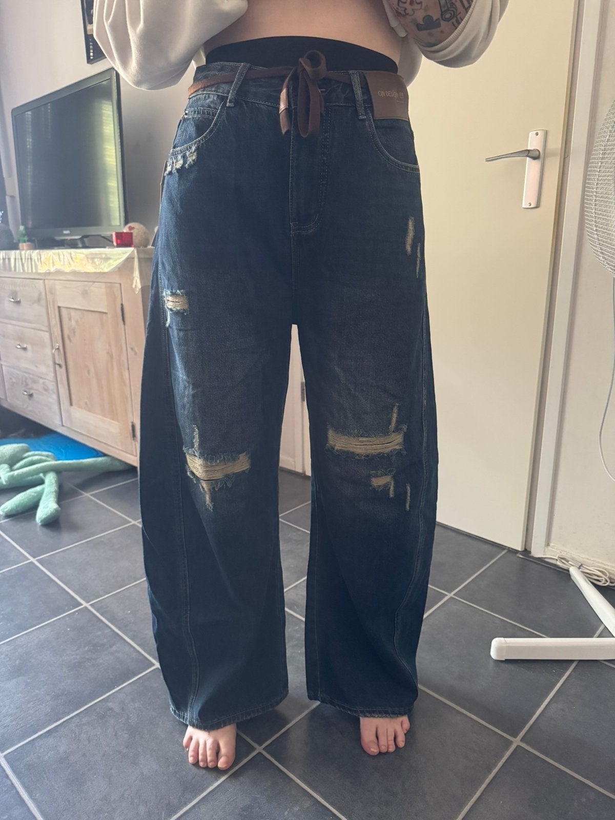Spijkerbroek ballon, Kleding | Dames, Ophalen, Zo goed als nieuw, Blauw, W30 - W32 (confectie 38/40)