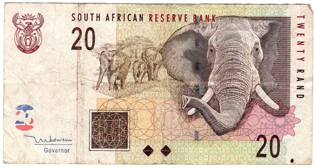 Bankbiljet:  Zuid Afrika, 20 rand, Postzegels en Munten, Bankbiljetten | Afrika, Verzenden, Zuid-Afrika, Los biljet