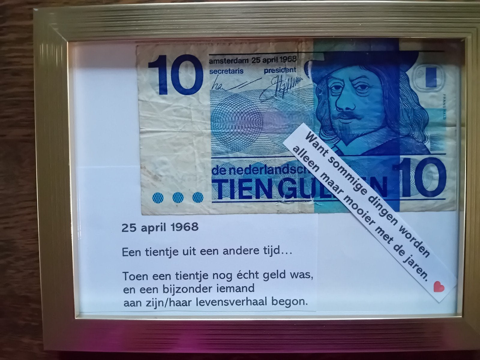 10 gulden 25 april 1968 als leuk kadootje, Postzegels en Munten, Ophalen of Verzenden, 10 gulden, Los biljet