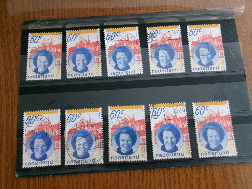 1980 - 10 x koningin beatrix 60 ct (187g), Postzegels en Munten, Postzegels | Nederland, Verzenden, Gestempeld