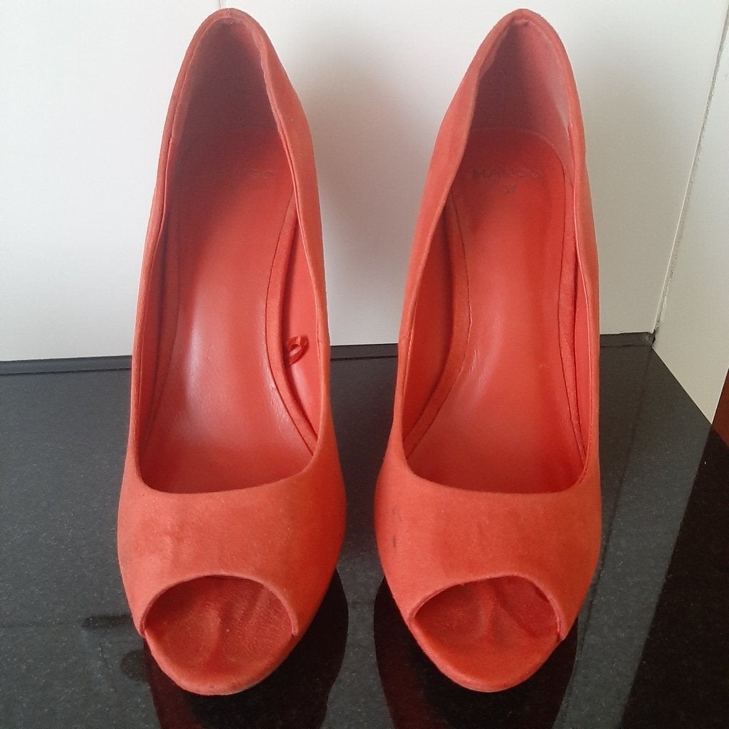Peep toe pumps Mango. Maat 37, Pumps, Mango, Oranje, Ophalen of Verzenden