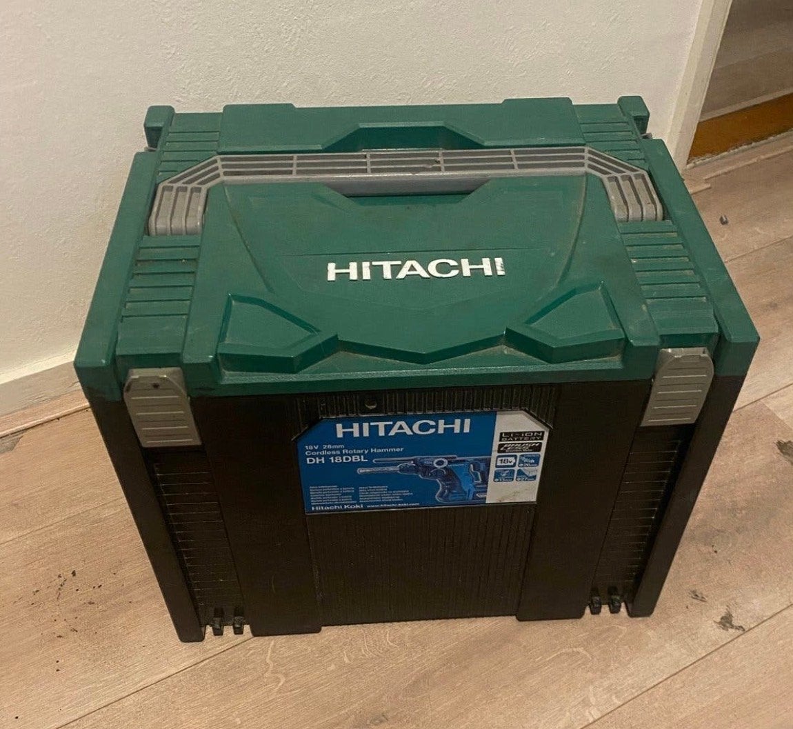 Hitachi DH18DBL 18V Accu Boorhamer - Krachtig en Draadloos, Boor- en/of Breekhamer, Ophalen of Verzenden, Klopboormechanisme, Gebruikt