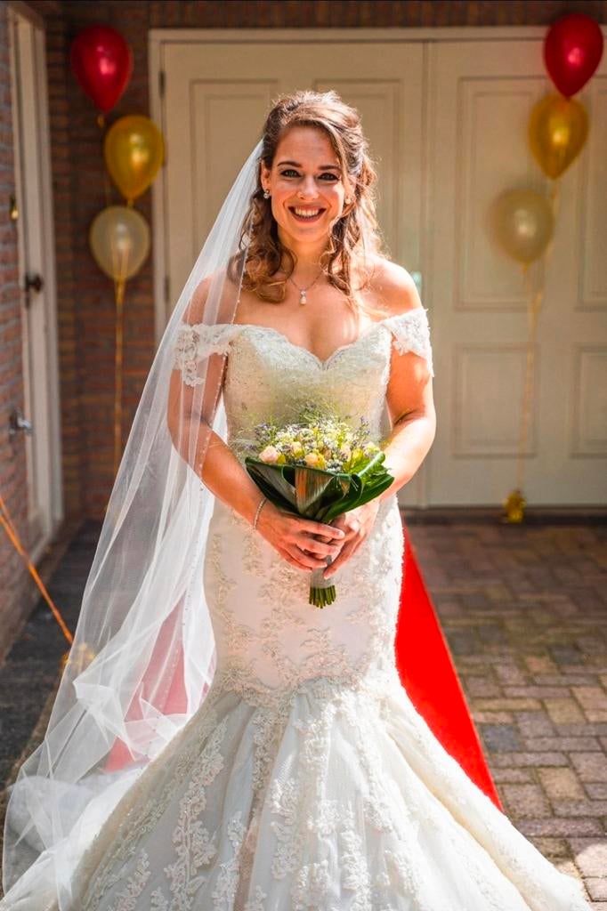 Enzoani Jenny Trouwjurk - Maat M, Ophalen, Trouwjurk, Wit, Enzoani