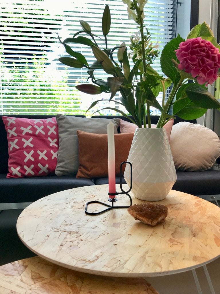 Kandelaar | Kaarshouder | Lup | Hay | Design | Metaal Zwart, Ophalen, Zo goed als nieuw, 14 cm, Metaal