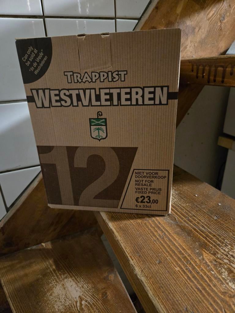 Westvleteren 12 originele doos met 6 lege flesjes, Ophalen