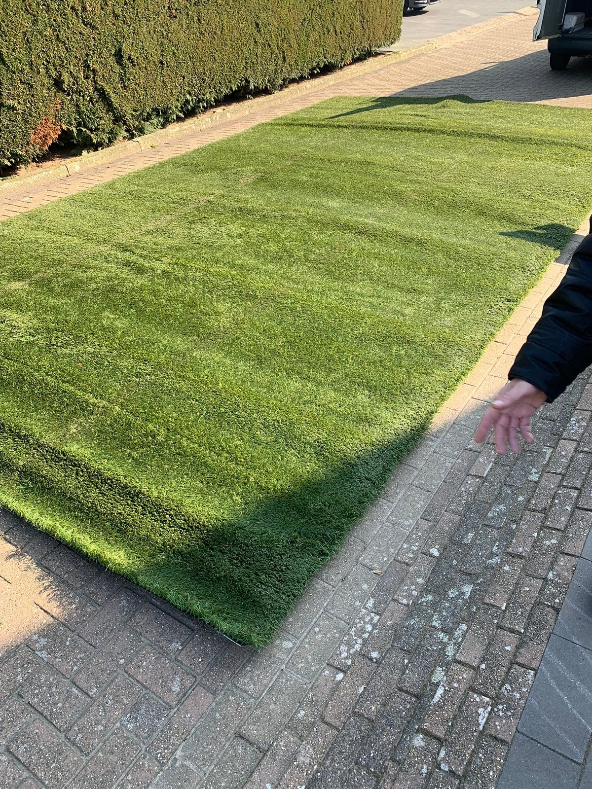 Mooi stuk kunstgras 4x12 meter 5cm hoog, Ophalen, Zo goed als nieuw, 20 m² of meer
