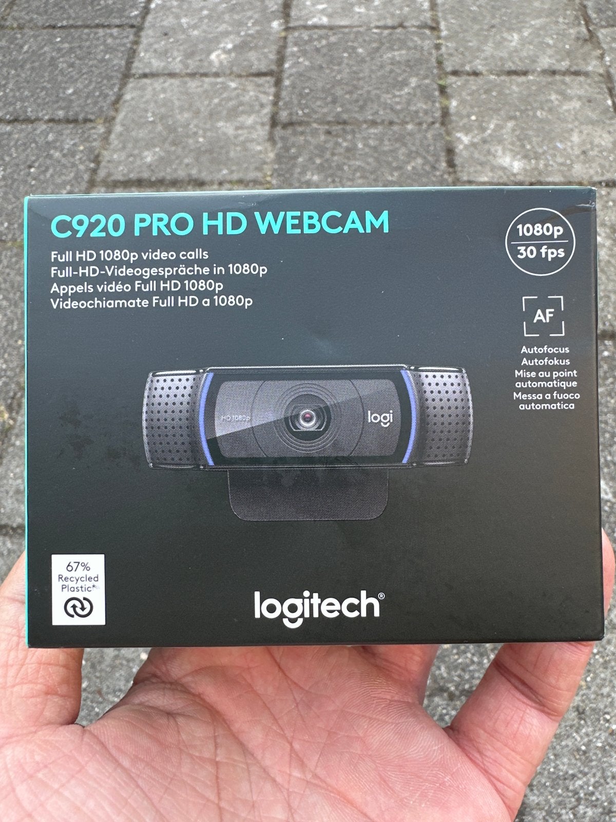 Logitech C920 Pro HD Webcam - Full HD 1080p 30fps Autofocus, Computers en Software, Webcams, Ophalen, Nieuw, Bedraad, Windows