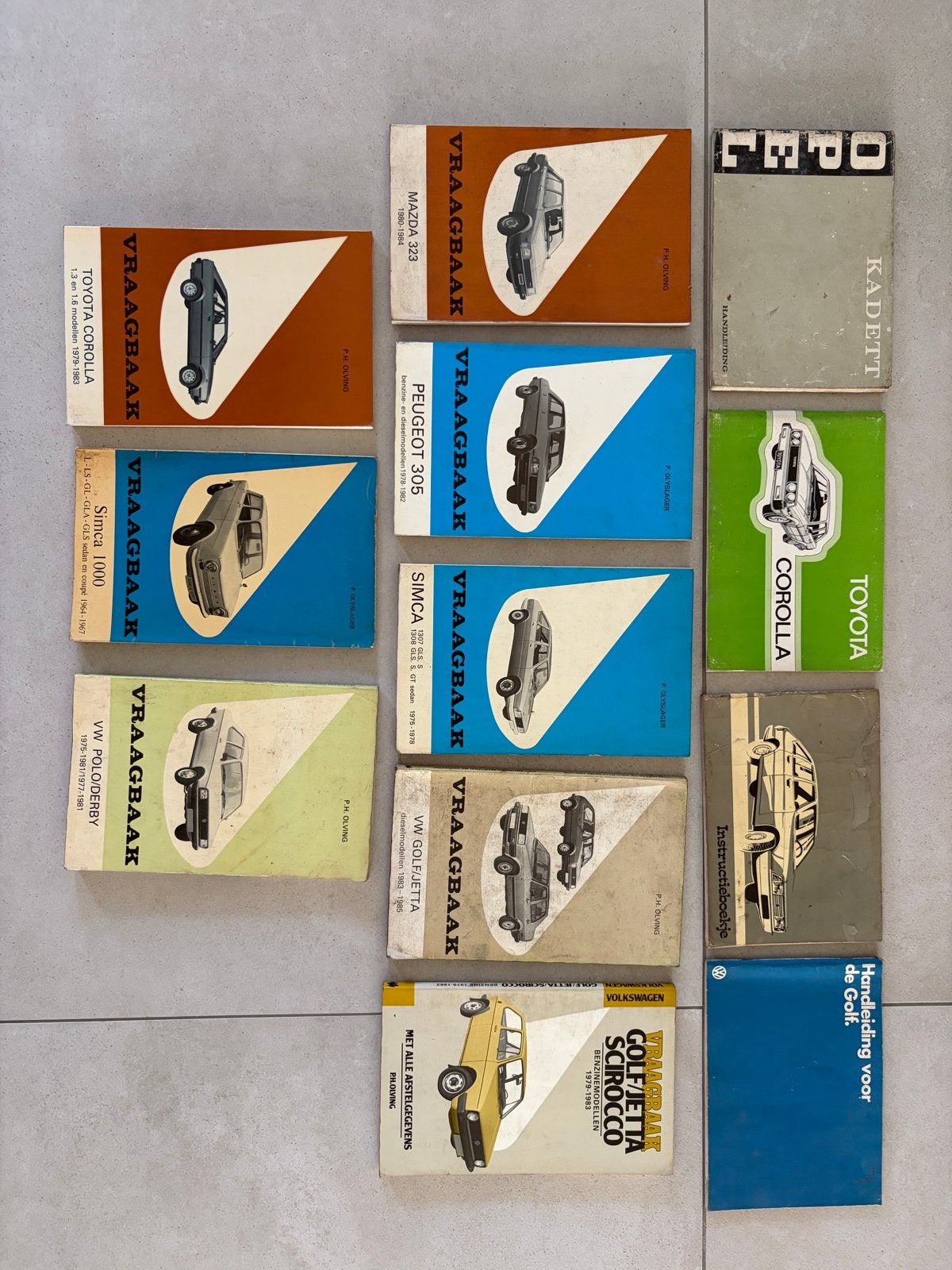 Diverse vraagbaak boeken en handleidingen voor auto's, Ophalen, Gelezen, Volkswagen
