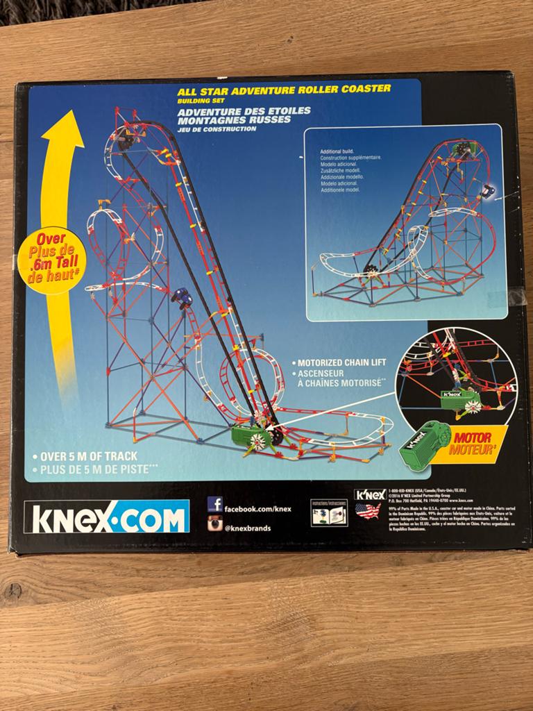 K'nex All Star Adventure Roller Coaster (561 stuks), Ophalen of Verzenden, Zo goed als nieuw