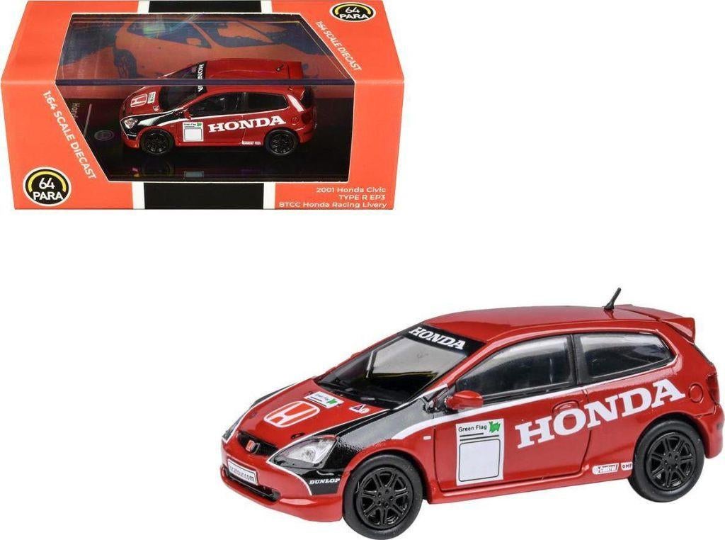 2001 Honda Civic Type R EP3 van 64 Para 1/64 BTCC Racing, Ophalen of Verzenden, Nieuw, Auto