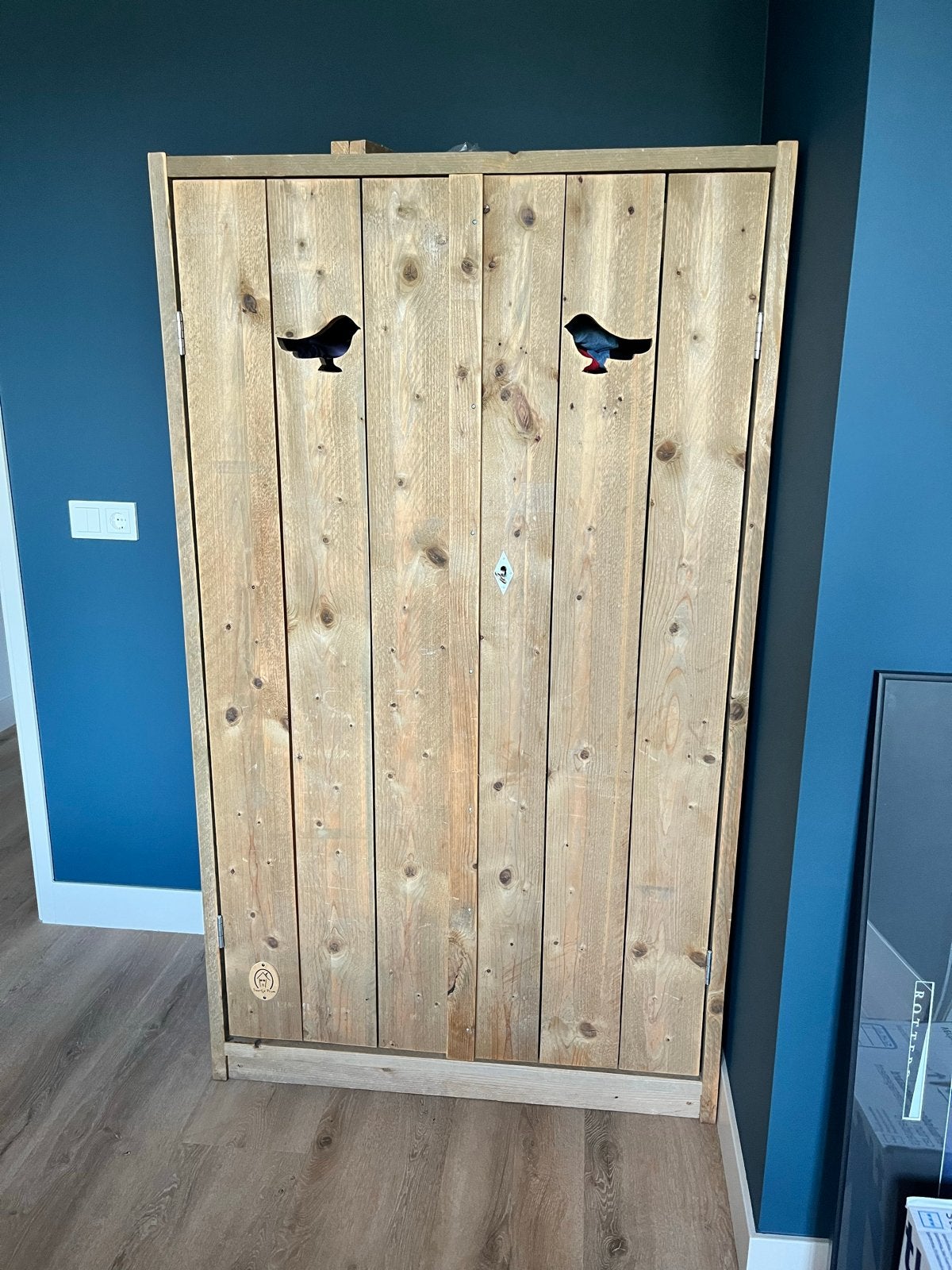 Steigerhouten Saartje Prum kast - 200x100x60 cm, Ophalen, Gebruikt, 100 tot 150 cm, 200 cm of meer
