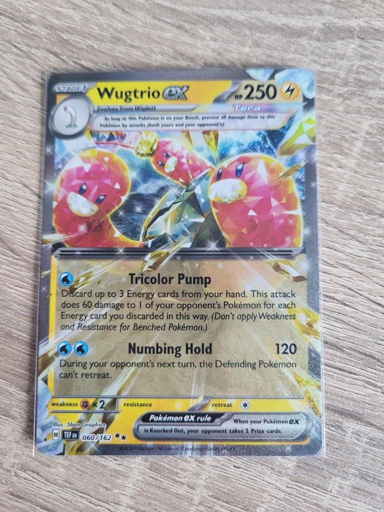 Wugtrio ex 060/162 Pokémon Temporal Froces, Ophalen of Verzenden, Zo goed als nieuw