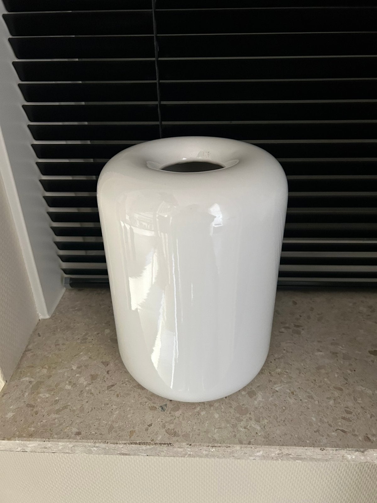Witte Sicart Cartigliano Italy Vaas, Wit, 25 cm, Ophalen of Verzenden, Zo goed als nieuw