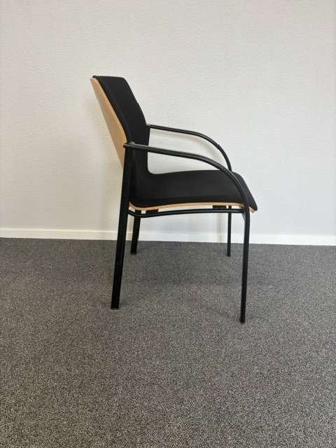 Vergaderstoelen Kembo Kion zwart (stof grof) meerdere op VR!, Niet ingevuld, Gebruikt, Zwart, Niet ingevuld