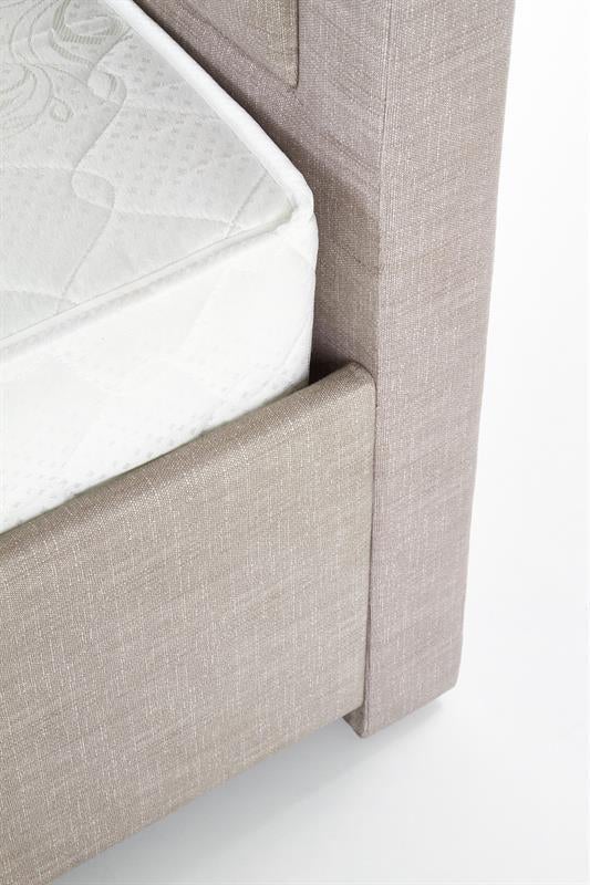 VOORRAAD Gestoffeerd Beige tweepersoonsbed 160x200 cm NIEUW, Beige, Ophalen of Verzenden, 200 cm, 160 cm