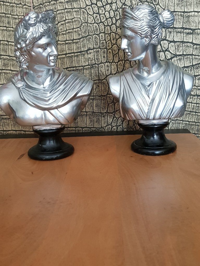 Borstbeelden grieks Decoratie, Overige onderwerpen, Buste, 20 - 50 cm, Overige materialen