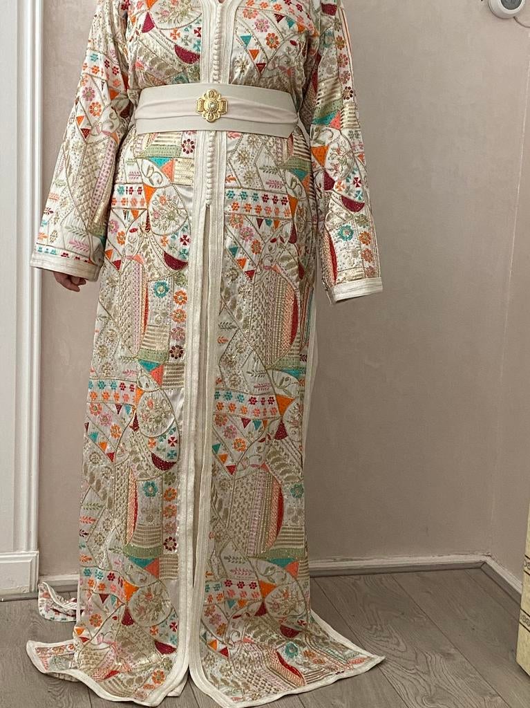 Takchita te huur, Kleding | Dames, Gelegenheidskleding, Ophalen, Overige typen, Blauw, Maat 46/48 (XL) of groter