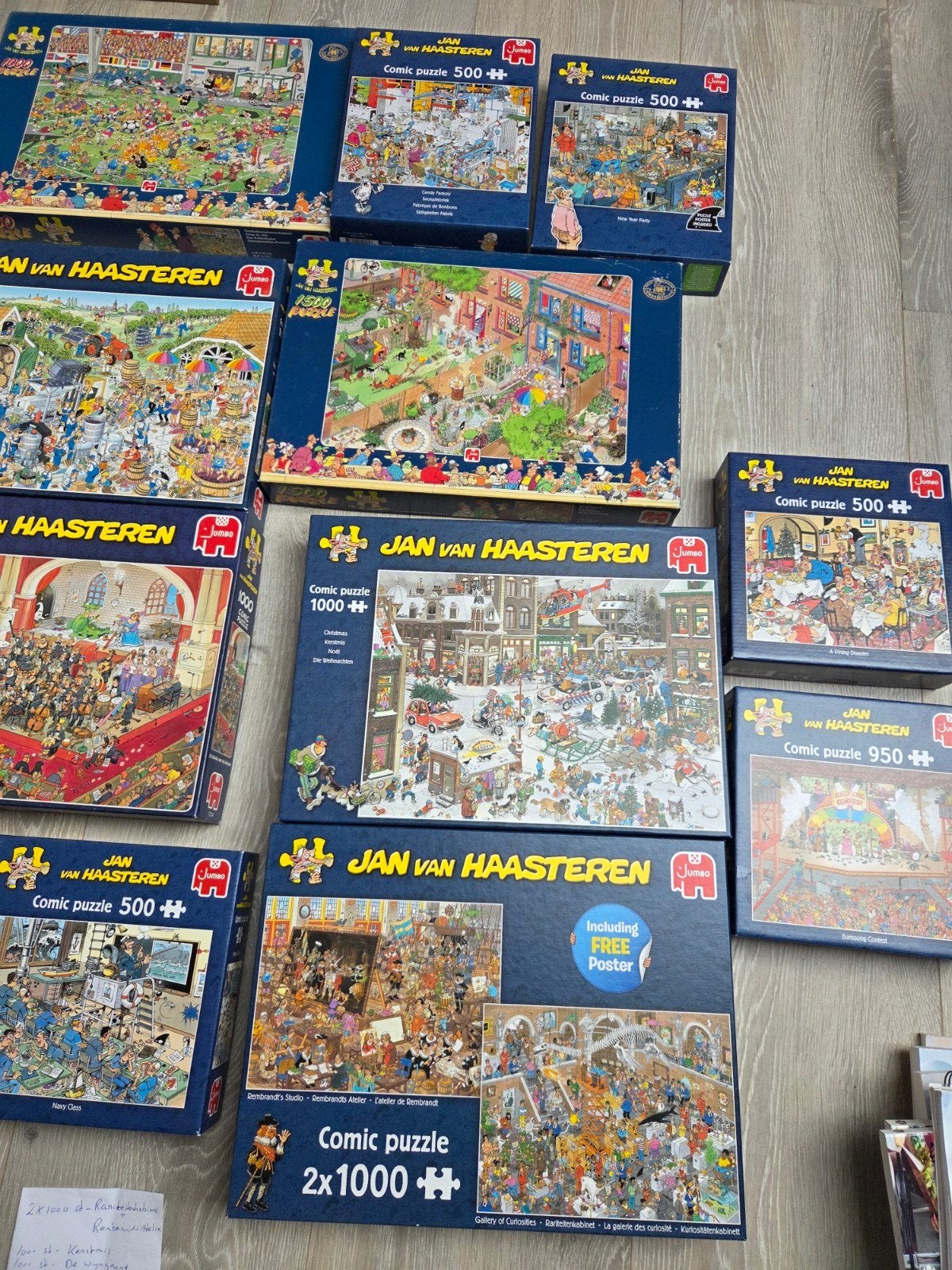 Jan van Haasteren - 12x puzzels, Ophalen of Verzenden, 500 t/m 1500 stukjes, Zo goed als nieuw