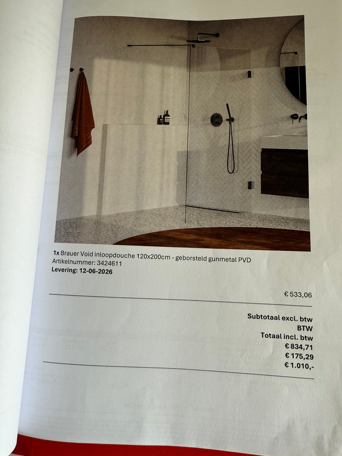 Inloopdouche 120X200cm Brauer Void nieuw, Ophalen, Nieuw, Glas, Douche