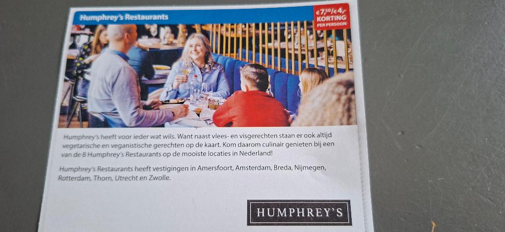 Kortingsbon, Tickets en Kaartjes, Drie personen of meer, Kortingsbon, Overige typen