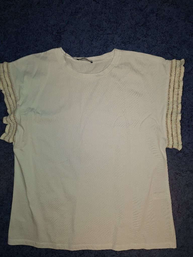wit shirtje zara mt.m nieuw, Kleding | Dames, Maat 38/40 (M), Nieuw, Ophalen of Verzenden, Zonder mouw