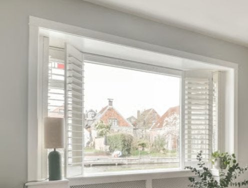 Shutters te koop, Huis en Inrichting, Ophalen, Wit, Hout, Zo goed als nieuw