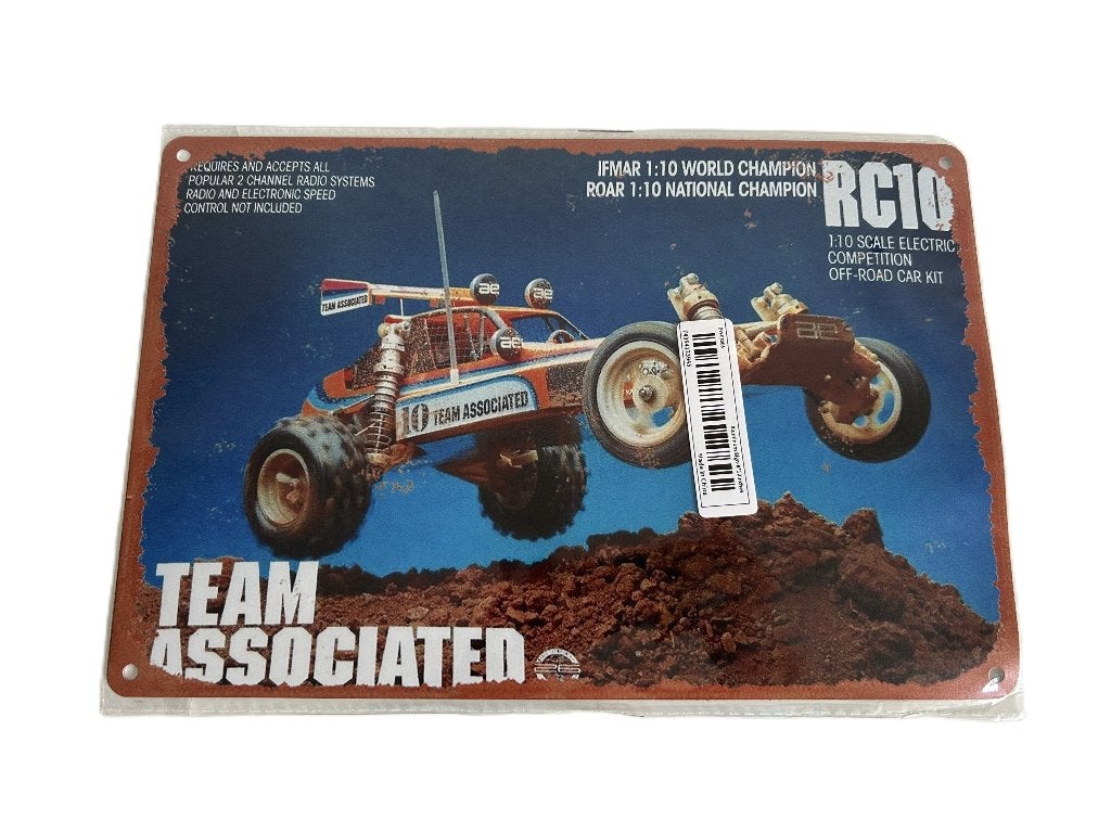 Team Associated RC 10 Boxart metalen bord 20x30cm nieuw, Hobby en Vrije tijd, Modelbouw | Radiografisch | Auto's, Ophalen of Verzenden