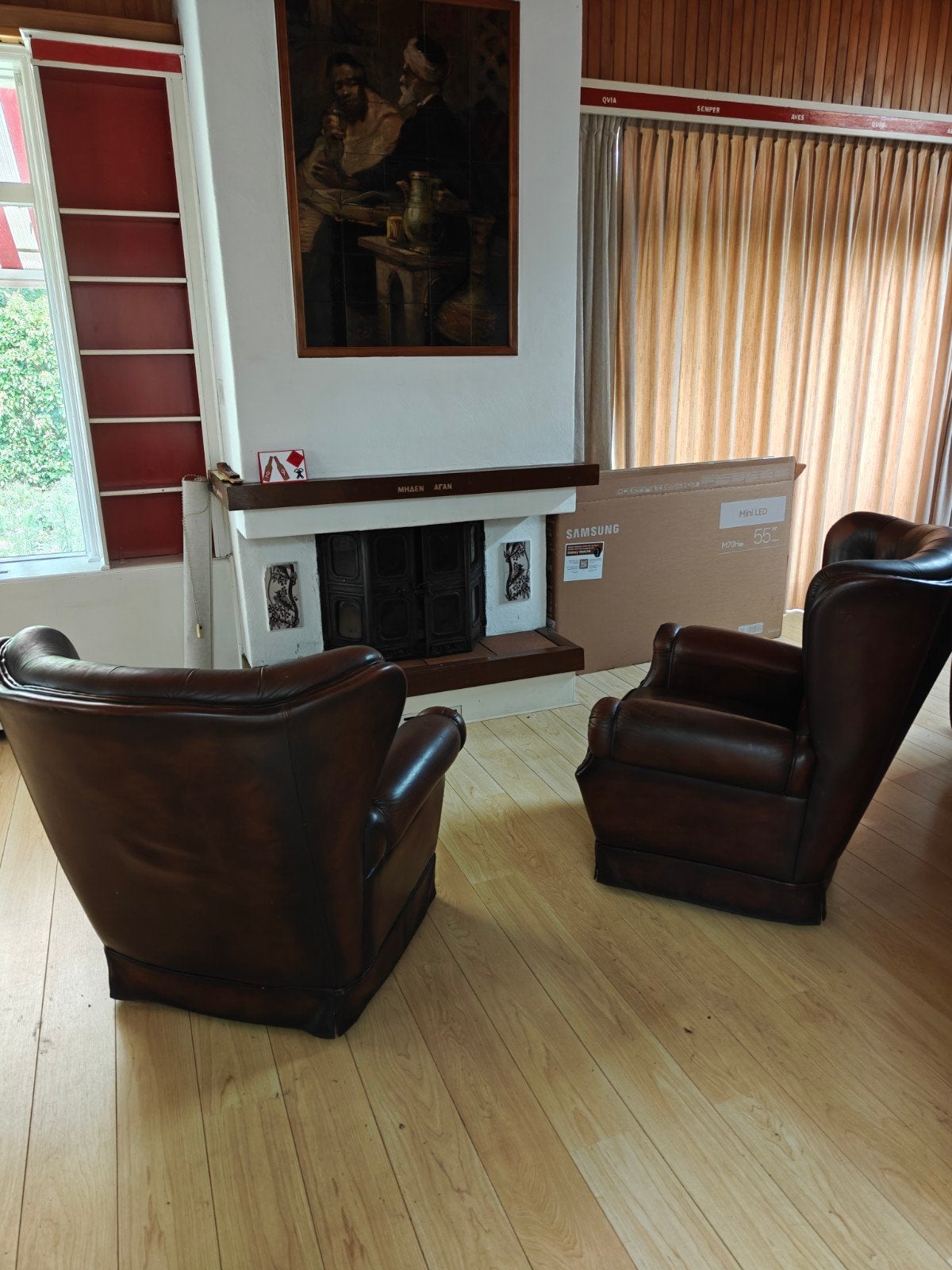 Leren Fauteuil - Klassiek en Comfortabel (set van 2), Huis en Inrichting, Fauteuils, Ophalen, Gebruikt, 75 tot 100 cm, Klassiek, Chesterfield