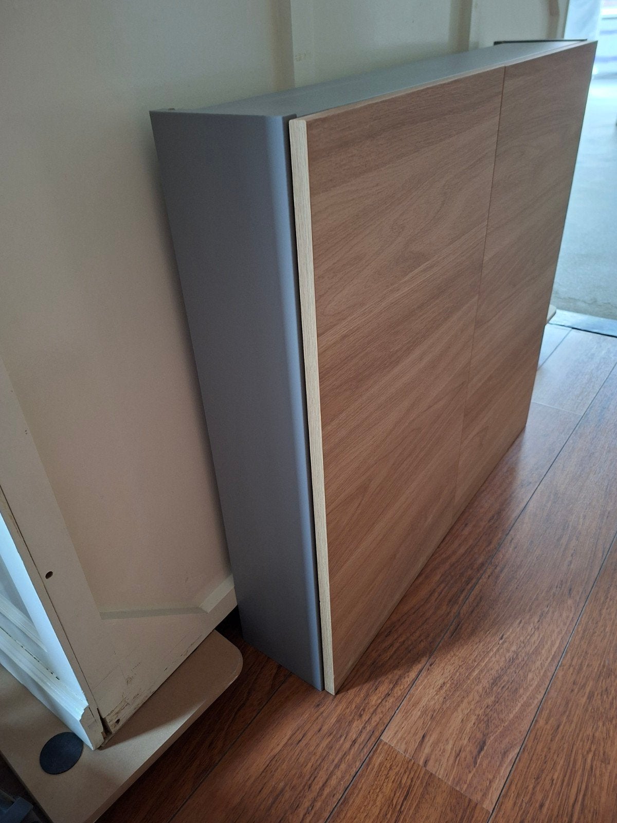 IKEA ENHET keukenkast met deuren, grijs/eikenpatroon, Huis en Inrichting, Ophalen, Zo goed als nieuw