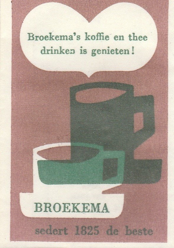 Broekema koffie en thee - kopje beker, Ophalen of Verzenden