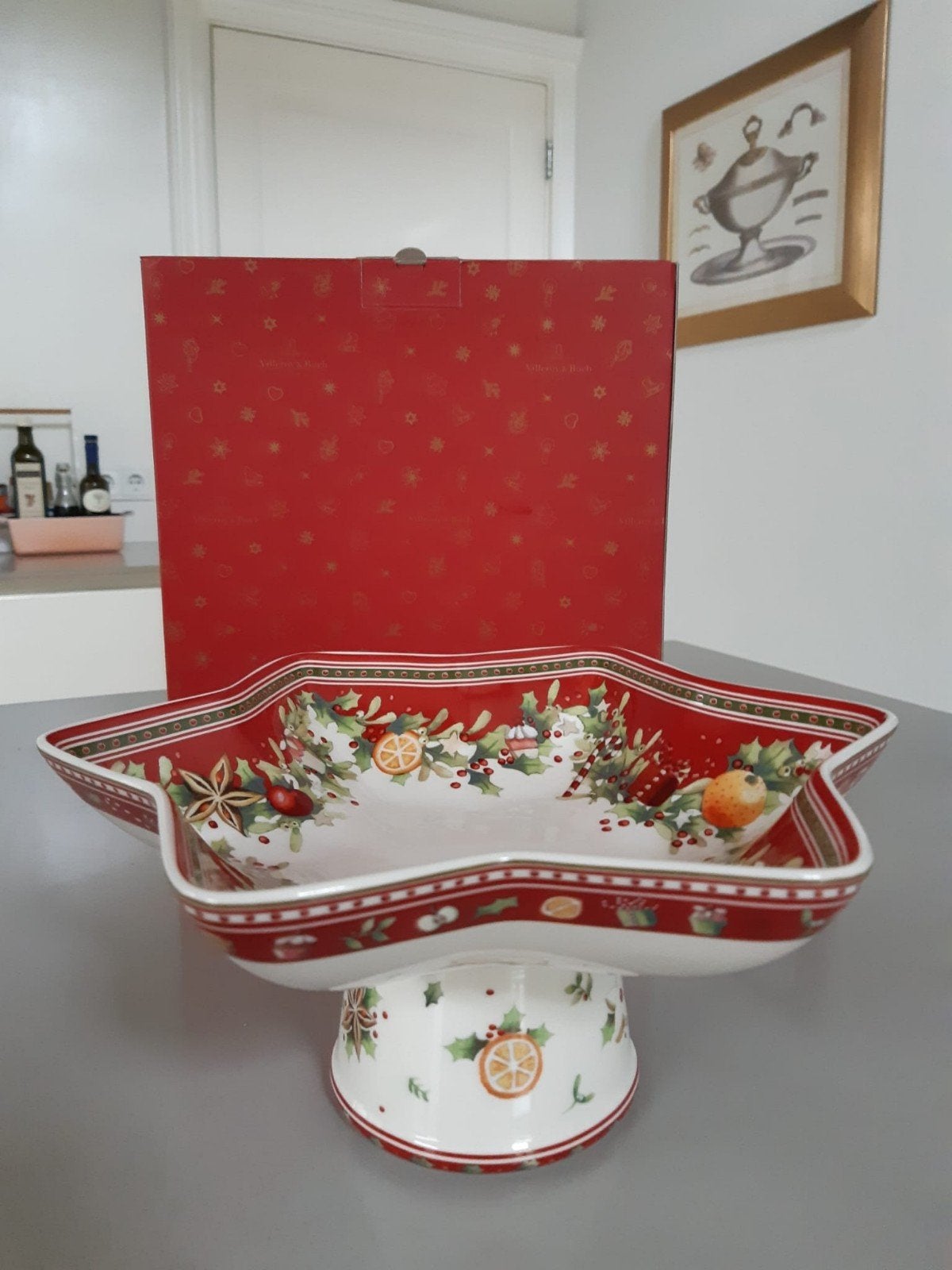 Kerstschaal op voet Villeroy en Boch Winter Bakery Delight, Diversen, Kerst, Ophalen of Verzenden, Nieuw