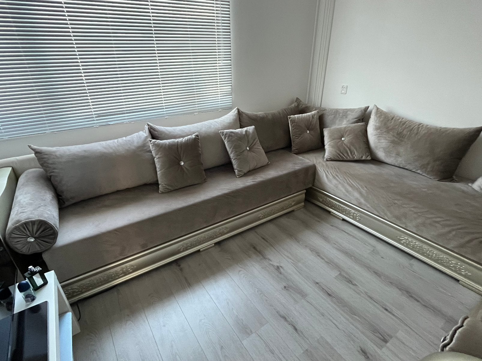 Marokaanse bank/ sedari/ hoekbank, Huis en Inrichting, Banken | Complete zithoeken, Ophalen of Verzenden, Zo goed als nieuw