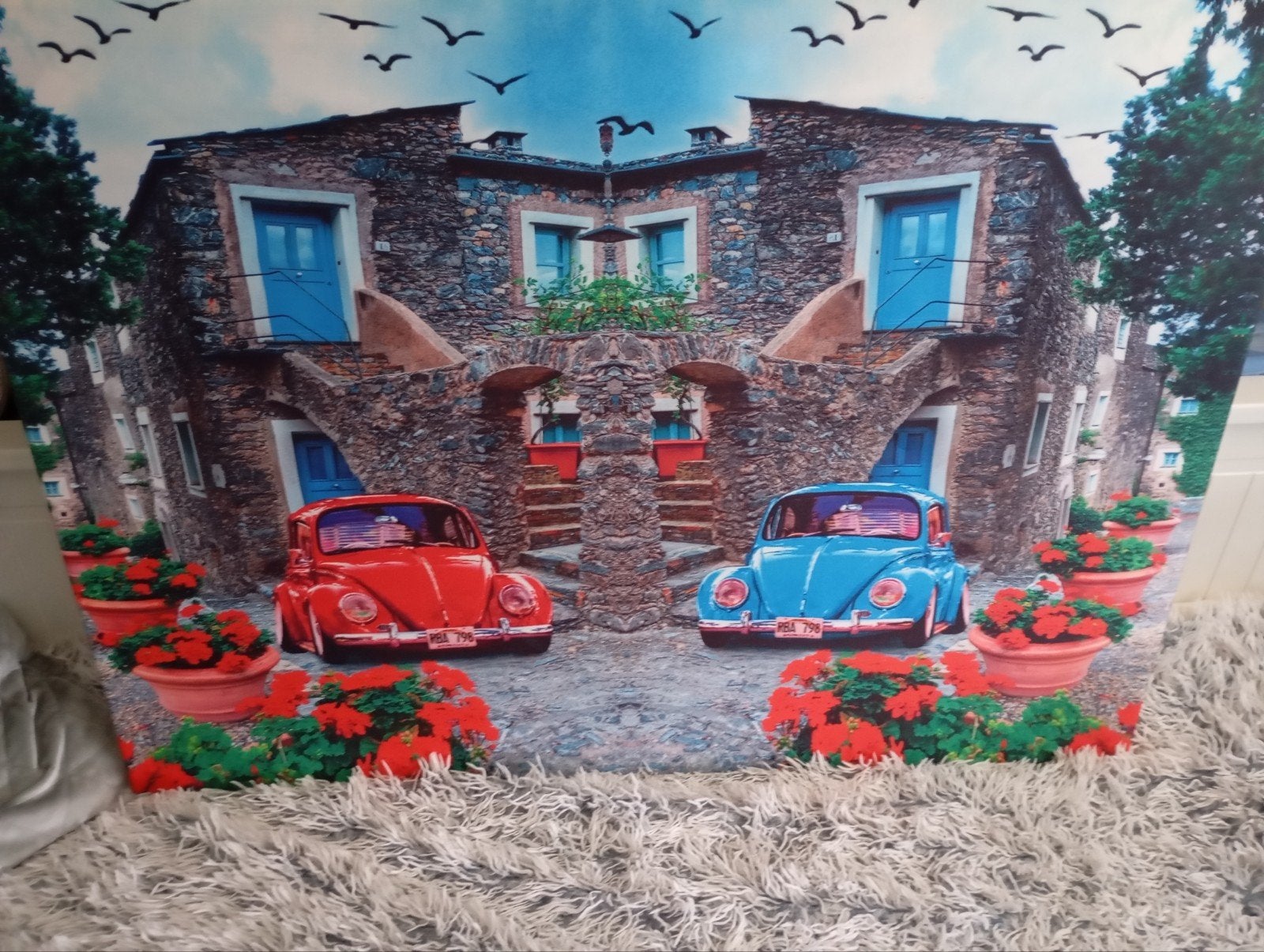SCHILDERIJ MET VERLICHTING IS VAN STOF 20€ ZIE FOTO,S., Ophalen, Nieuw