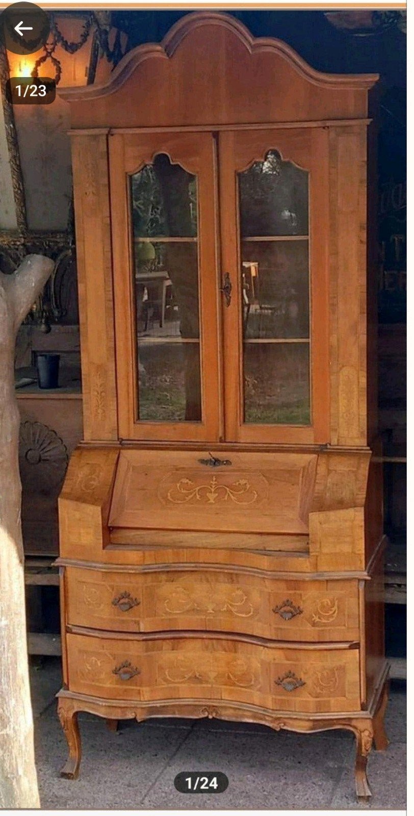 Antiek secretaire met vitrinekast - Klassiek meubel, Ophalen