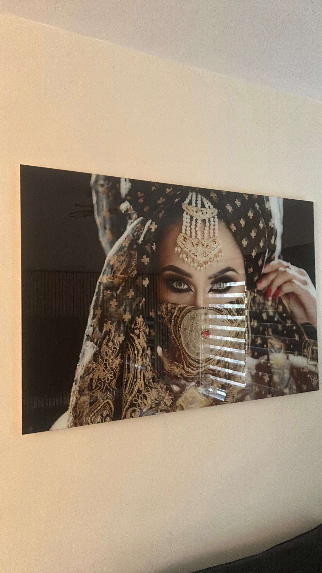 Glas schilderij, Huis en Inrichting, Ophalen, Zo goed als nieuw, Schilderij, 75 cm of meer