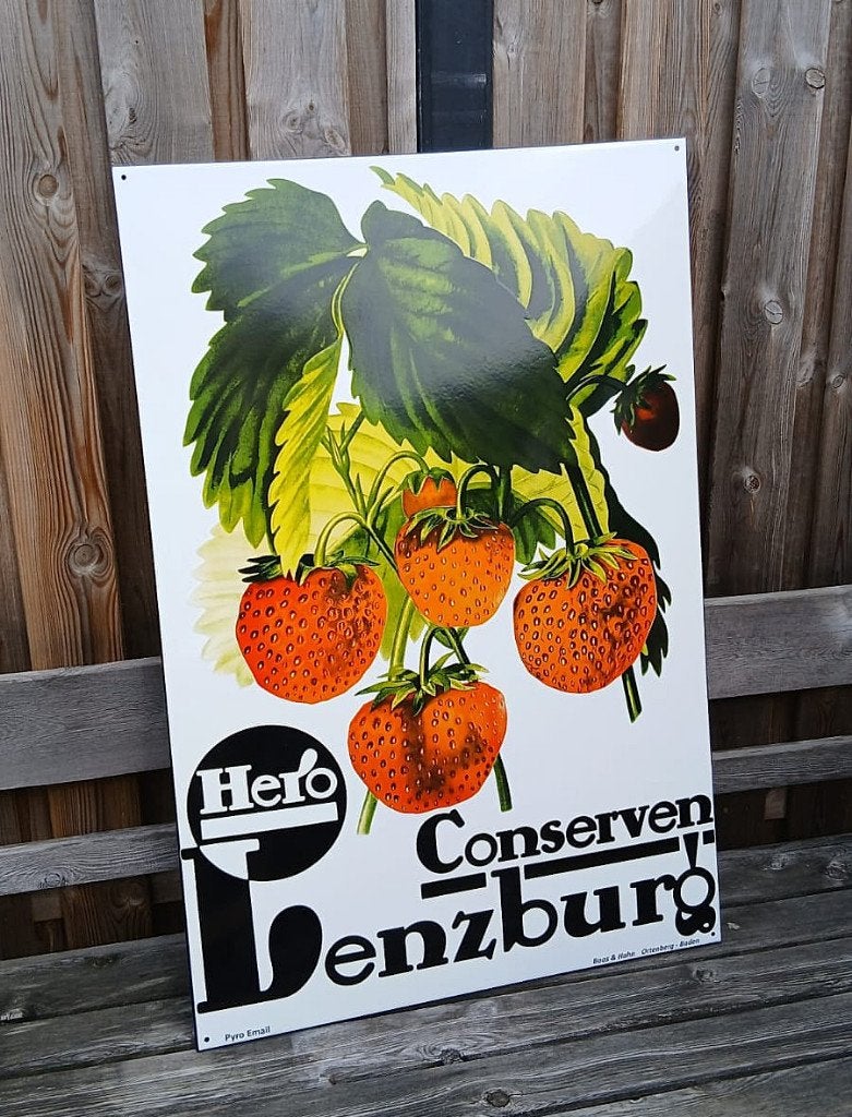 Hero conserven  lenzburg, Ophalen, Zo goed als nieuw, Reclamebord
