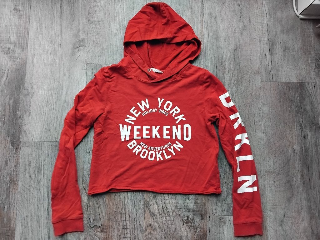 Cropped truitje rood maat 158 / 164 H&M naveltruitje, Kinderen en Baby's, Kinderkleding | Maat 158, Meisje, Trui of Vest, H&M