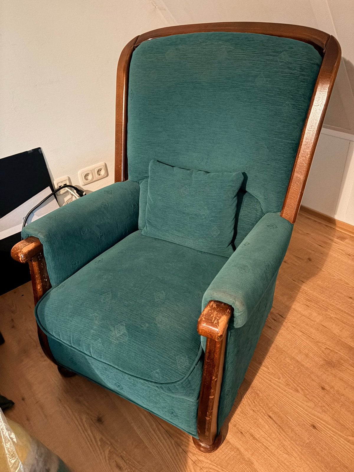 Groene fauteuils, Ophalen, Gebruikt, Minder dan 75 cm, Stof