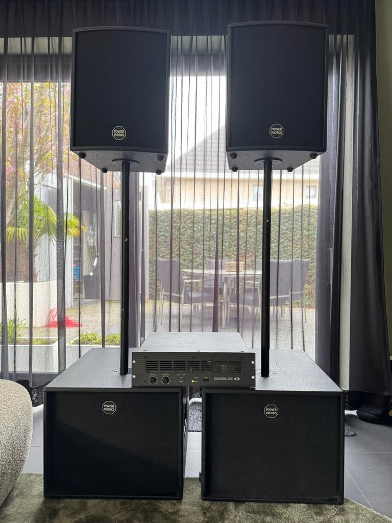 HK audio Power Works PA set met Dynacord S1200, Overige typen, Zo goed als nieuw, 120 watt of meer, Ophalen