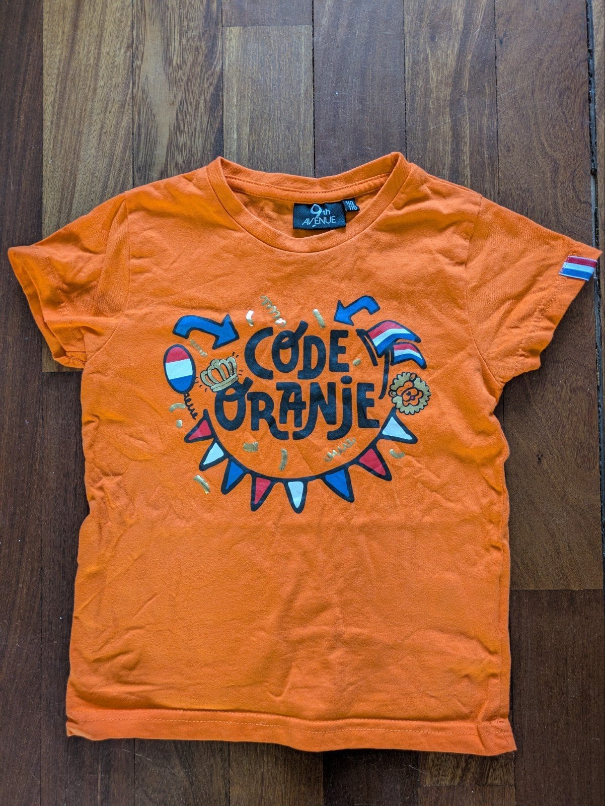 WK Shirt Oranje Maat 110-116 - Code Oranje, Ophalen, Gebruikt, 9th Avenue, Jongen of Meisje