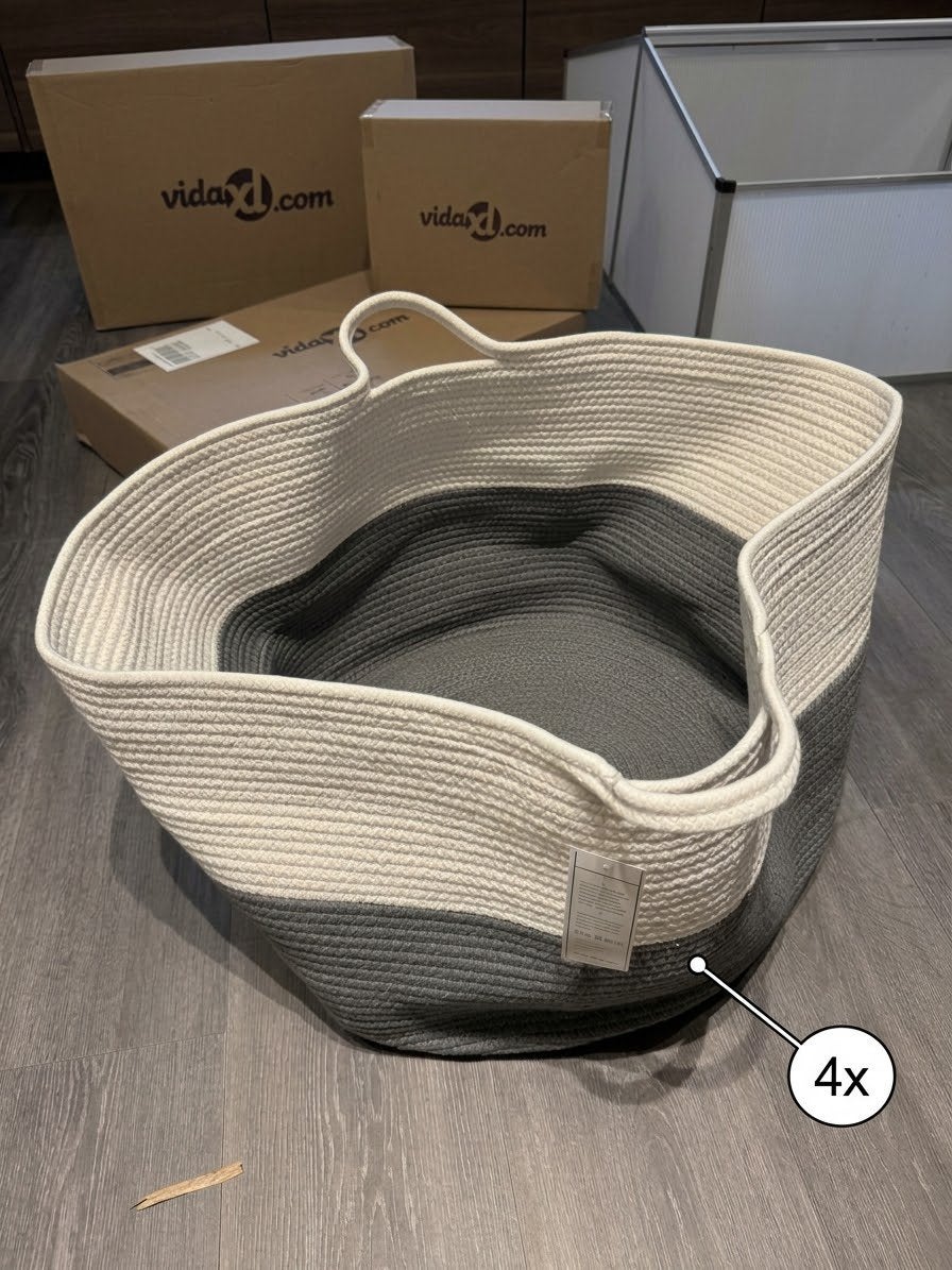4x New vidaXL Wasmand, Huis en Inrichting, Ophalen of Verzenden, Zo goed als nieuw, Rechthoekig