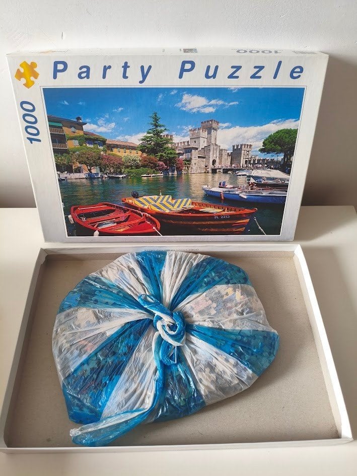 Puzzel Sirmione Gardameer Italië ( 1000 stukjes ), Ophalen of Verzenden, 500 t/m 1500 stukjes, Gebruikt, Legpuzzel